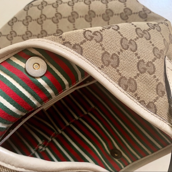 (Sold) Authentic Gucci canvas hobo Bag - Picture 9 of 12